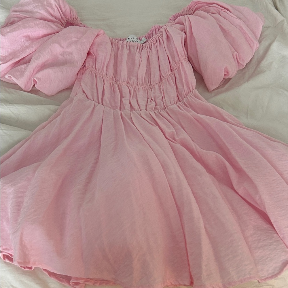 hello molly pink mini dress